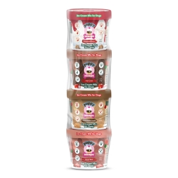 Puppy Scoops Christmas Sample Pack - 4 Holiday Themed Ice Cream Flavors