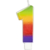 Rainbow Birthday Candle 3 in. 