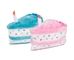 Sprinkle Birthday Cake Slice 7" with Squeaker - Pink or Blue - TOYCAKEBLUEB-P4D